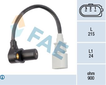FAE KRANK MİL SENSÖRÜ GOLF4-5-BORA-JETTA-A3-LEON-OCTAVIA-1.6 AKL-BSE-BFQ-BGU OEM: 06A906433G-06A906433L-06A906433N - FAE 79048 kodlu oto yedek parça görseli