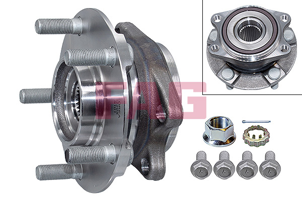 FAG ÖN TEKER PORYASI RULMANLI RENAULT KOLEOS II 16> NISSAN X-TRAIL T32 14-> QASHQAI J11 14-> 1.3TCe 1.6 dCi 2.0dCi OEM: 402024BA0A-402025HA0A-402024CL0A - FAG 713631190 kodlu oto yedek parça görseli