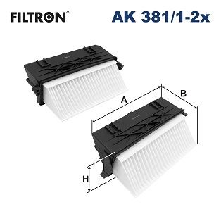 FILTRON HAVA FILTRE TAKIMI MERCEDES OM642 W204 S204 C218 X218 W212 C207 A207 W463 W166 C292 W164 W166 W221 OEM: A6420940000-A6420942304-A6420942404 - FILTRON AK381.1-2X kodlu oto yedek parça görseli