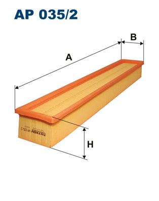 FILTRON HAVA FILTRESI MERCEDES M111 W203 S203 CL203 OEM: A1110940304 - FILTRON AP035.2 kodlu oto yedek parça görseli