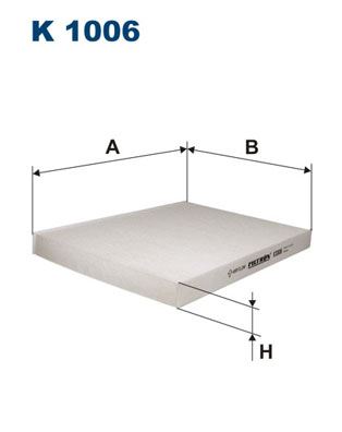 FILTRON POLEN FİLTRESİ POLO3-POLO CLASSIC-GOLF3-GOLF4-BORA-A3-TOLEDO 97-04 -PASSAT 01-05 1H0819644-1H0819644A-1H0819644B OEM: 1H0819644-1H0819644A-1H0819644B - FILTRON K1006 kodlu oto yedek parça görseli