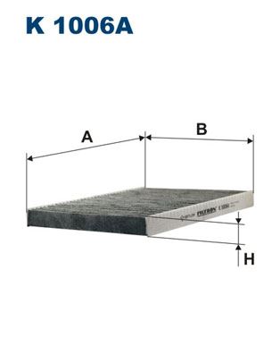 FILTRON POLEN FİLTRESİ KARBONLU A3 1.6-1.8 96-03 CADDY II 1.4-1.4 16V-1.6 95-04 GOLF III 1.4-1.6 91-00 1H0091800-8L0091800 OEM: 1H0091800-8L0091800 - FILTRON K1006A kodlu oto yedek parça görseli
