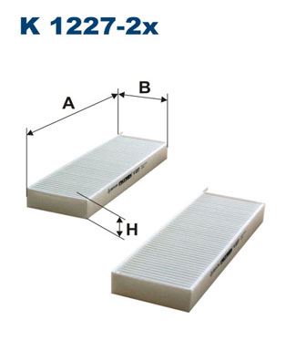 FILTRON POLEN FİLTRESİ COMBO E 19 VIVARO C-ZAFIRA LIFE-GRANDLAND-PARTNER II TEPEE-P3008-P5008-RIFTER- BERLINGO II-C4 08 DS5 11 OEM: 6447.XF-6479.92 - FILTRON K1227-2X kodlu oto yedek parça görseli