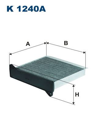 FILTRON KABİN FİLTRESİ MITSUBISHI LANCER VII 1.6 98HP 09/03-10/08 MME61701 OEM: MME61701 - FILTRON K1240A kodlu oto yedek parça görseli