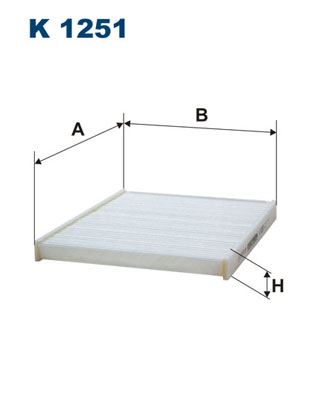 FILTRON POLEN FILTRESI FIESTA 08 17 B-MAX 14 COURIER 14 ECOSPORT 14 KA 16 8V5J19G244AA-1566997-1701022 OEM: 8V5J19G244AA-1566997-1701022 - FILTRON K1251 kodlu oto yedek parça görseli