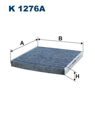 FILTRON POLEN FILTRESI SMART FORTWO Cabrio 451 FORTWO Coupe 451 KARBONLU A4518300018 OEM: A4518300018 - FILTRON K1276A kodlu oto yedek parça görseli