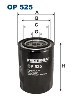 FILTRON YAĞ FİLTRESİ CADDY 95-04 - GOLF 83-99 - JETTA 80-91 - PASSAT 80-96 - POLO 86-99 - LT35 82-96 068115561A-068115561B-068115561C OEM: 068115561A-068115561B-068115561C - FILTRON OP525 kodlu oto yedek parça görseli