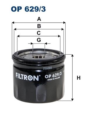 FILTRON YAĞ FİLTRESİ FORD CMAX II GRAND X-MAX 12 FIESTA VII-FIESTA Mk VIII 18 FOCUS IV 18 H6BG6714BA-2207993 OEM: H6BG6714BA-2207993 - FILTRON OP629.3 kodlu oto yedek parça görseli