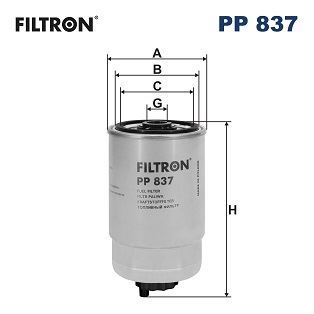 FILTRON YAKIT FİLTRESİ ASTRA-CORSA-VECTRA-TRAFFIC-BOXER-PALIO-DUCATO1.7-1.9-2.4-2.5D-ACCENT-ERA-GETZ 1.5CRDİ 1902138-1930010-L319222B900-813041 OEM: 1902138-1930010-L319222B900-813041 - FILTRON PP837 kodlu oto yedek parça görseli