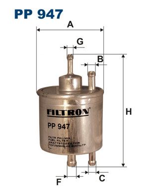 FILTRON YAKIT FILTRESI MERCEDES M166 W168 W414 A0024773801 OEM: A0024773801 - FILTRON PP947 kodlu oto yedek parça görseli