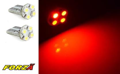 FORZA LED AMPÜL 12V.4 LÜ SMD B.DİPSİZ KIRMIZI  - FORZA LED-01R kodlu oto yedek parça görseli