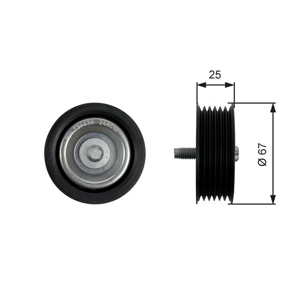 GATES KAYIS GERGI RULMANI MERCEDES X218 C218 W212 W221 W166 W463 C292 KANALLI OEM: A2782020519 - GATES T36434 kodlu oto yedek parça görseli