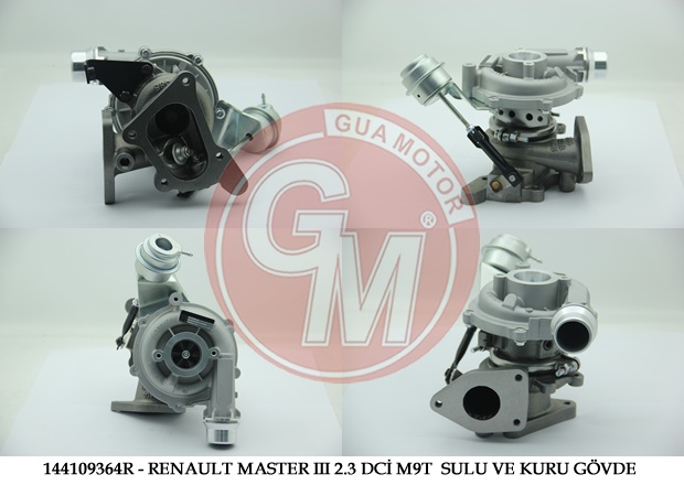 GUA TURBO KOMPLE RENAULT MASTER III 10 TRAFIC II 06 OPEL MOVANO B 10 VIVARO 06 2.0DCI M9R 2.3DCİ M9T OEM: 95516205-144109364R-8200822404 - GUA 40612 kodlu oto yedek parça görseli