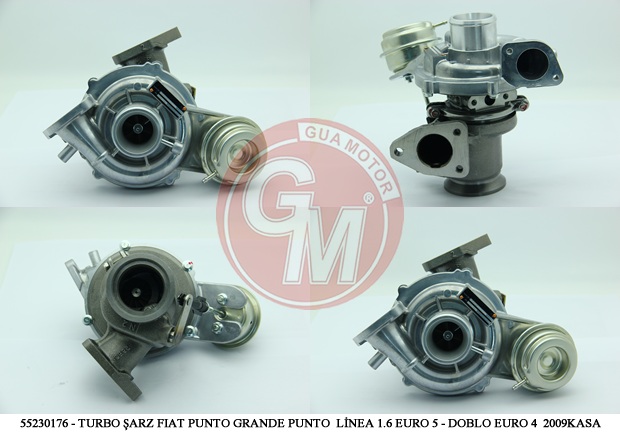 GUA TURBO ŞARJ FIAT BRAVO PUNTO GRANDE PUNTO LİNEA EGEA 1.6 EURO 5 - DOBLO EURO 4 2009KASA 55230176-55209152-55220699 OEM: 55230176-55209152-55220699 - GUA 40613 kodlu oto yedek parça görseli