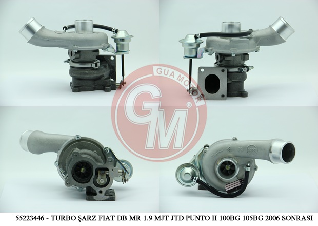 GUA TURBO ŞARJ FIAT DOBLO MARİA 1.9 MJT JTD PUNTO II STİLO 100BG 105BG 2006 SONRASI 55223446-55192810-55205488 OEM: 55223446-55192810-55205488 - GUA 40615 kodlu oto yedek parça görseli