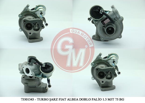 GUA TURBO ŞARJ FIAT ALBEA DOBLO PALİO PUNTO FIORİNO PUNTO EVO 1.3 MJT 70-75 BG OEM: 73501343-71724701-93191993 - GUA 40660 kodlu oto yedek parça görseli