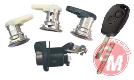 GUA KAPI KİLİT FİŞEK TK 4 lü SET KUMANDALI ANAHTAR İLE DACIA LOGAN SANDERO 6001546809 OEM: 6001546809 - GUA 41631 kodlu oto yedek parça görseli