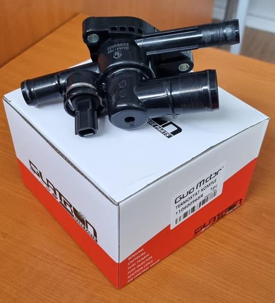 GUA TERMOSTAT KOMPLE RENAULT CLIO SEYMBOL LOGAN SANDERO B4D 1.0 MOTOR 89 OEM: 110600968R-1106000Q1F - GUA 41796 kodlu oto yedek parça görseli