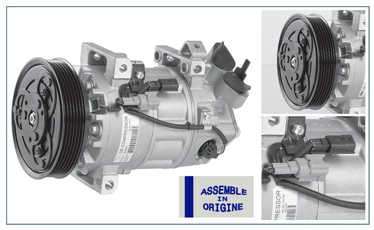 GUA KLİMA KOMPRESÖRÜ SIFIR ÜRÜN RENAULT MEGANE III TALİSMAN CAPTUR KADJAR I 12 CLIO IV 13 1.5 dCi K9 K-NİSSAN QASHQAI II SUV 1.5 dCi OEM: 926002352R-926004990R-926008468R - GUA 51329 kodlu oto yedek parça görseli