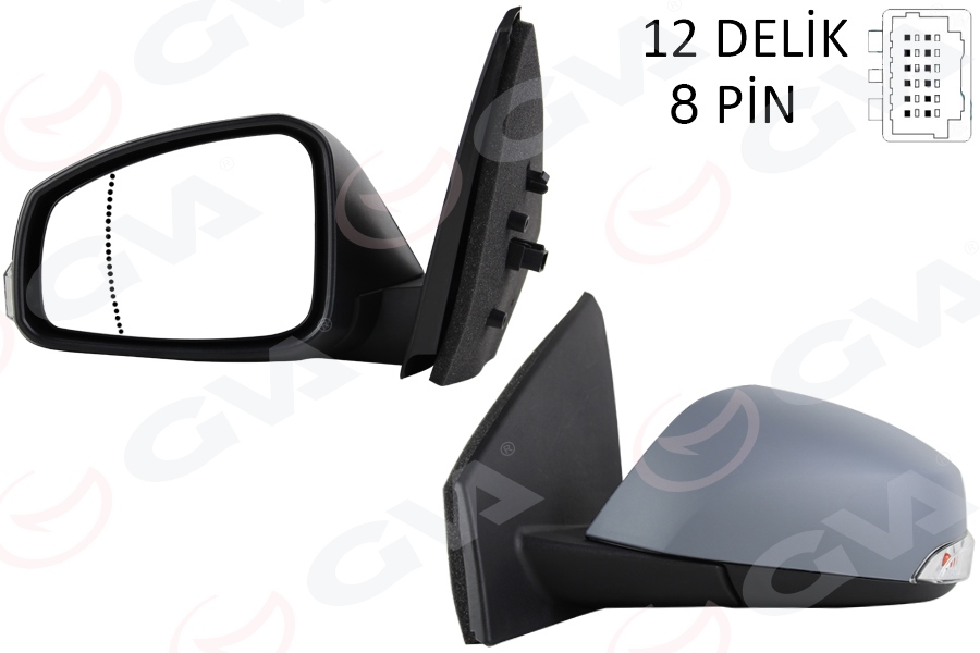 GVA ELEKTRİKLİ ISITMALI SİNYALLİ KATLANIR ASTARLI KONVEKS SAĞ R MEGANE FLUENCE 08- 51403755415-963010192R-963016738R OEM: 51403755415-963010192R-963016738R - GVA 1011325-1 kodlu oto yedek parça görseli