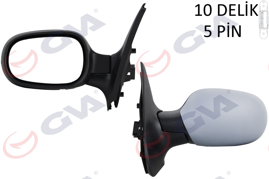 GVA DIŞ DİKİZ AYNASI SOL CLIO 98 ELEKTRİKLİ ISITMALI ASTARLI ASFERİK 5 FİŞ VM-135EHPAL 7700415329-7701044382 OEM: 7700415329-7701044382 - GVA 1014114 kodlu oto yedek parça görseli