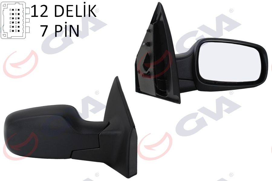 GVA DIŞ DİKİZ AYNASI SAĞ CLIO 06 ELEKTRİKLİ ISITMALI SENSÖRLÜ KONVEKS 7 FİŞ VM-6136EHSR 7701061193 OEM: 7701061193 - GVA 1014150 kodlu oto yedek parça görseli