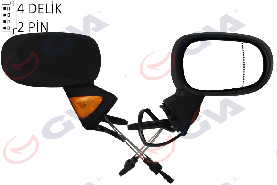 GVA DIŞ DİKİZ AYNASI SAĞ MODUS 04 MEKANİK SİNYALLİ SENSÖRLÜ KONVEKS VM-120SR 7701059146 OEM: 7701059146 - GVA 1014720 kodlu oto yedek parça görseli