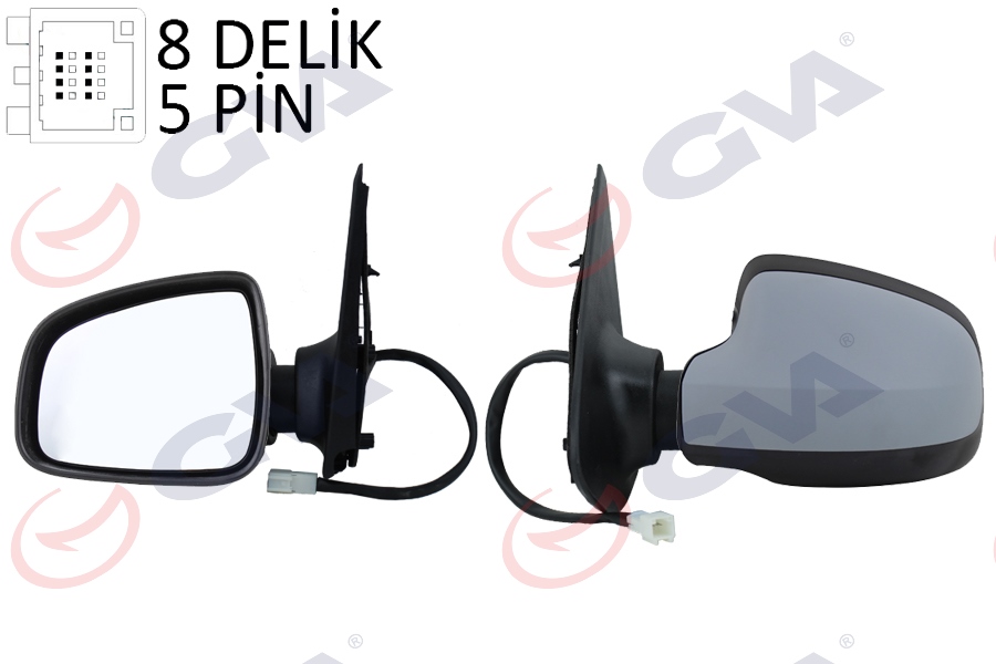 GVA DIŞ DİKİZ AYNASI SOL SANDERO STEPWAY 12 ELEKTRİKLİ ISITMALI ASTARLI KONVEKS SENSÖRSÜZ VM-6804EHPL 963023731R OEM: 963023731R - GVA 1019167 kodlu oto yedek parça görseli