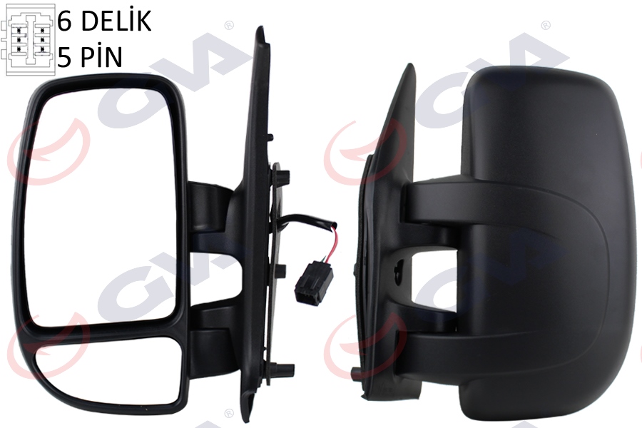 GVA DIŞ DİKİZ AYNASI SOL MASTER-MOVANO 04 ELEKTRİKLİ ISITMALI KONVEKS 5 FİŞ VM-969EHL OEM: 4415381 - GVA 1019241 kodlu oto yedek parça görseli