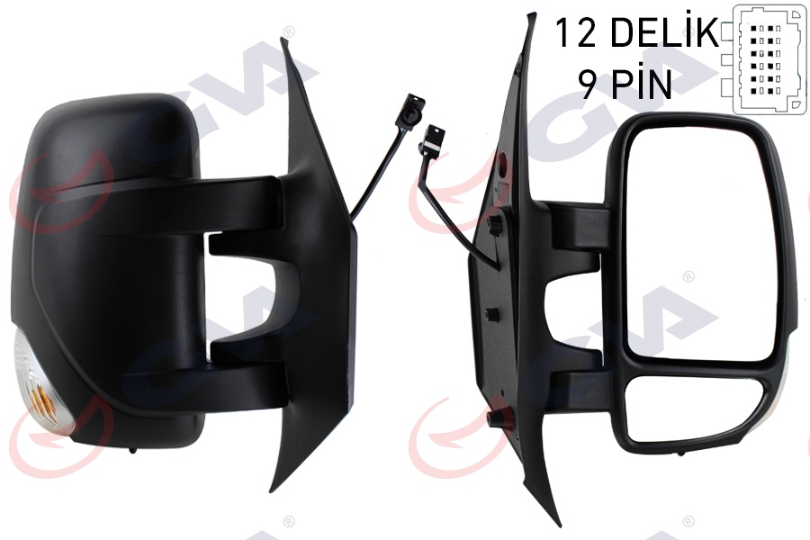 GVA DIŞ DİKİZ AYNASI SAĞ MASTER-MOVANO 10 ELEKTRİKLİ ISITMALI SİNYALLİ SENSÖRLÜ KONVEKS OEM: 963016903R-4419412 - GVA 1019265 kodlu oto yedek parça görseli