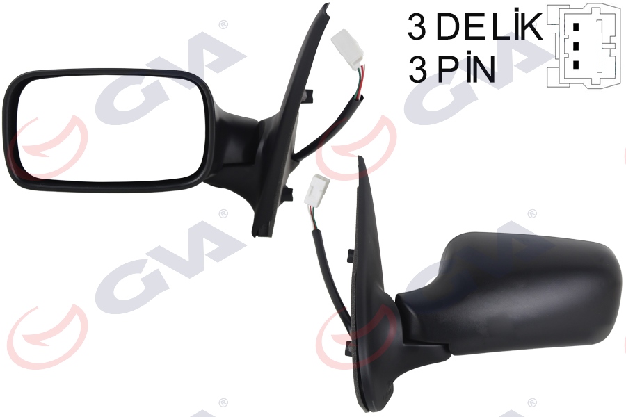 GVA DIŞ DİKİZ AYNASI SOL PALIO 98 ELEKTRİKLİ KONVEKS 3 FİŞ VM-155E-5DL  - GVA 1021105 kodlu oto yedek parça görseli