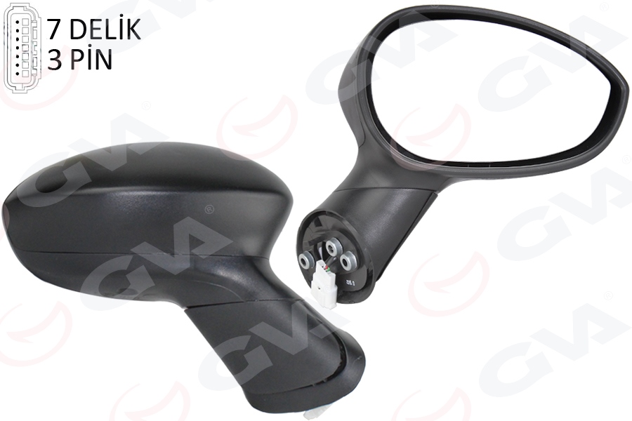 GVA DIŞ DİKİZ AYNASI SAĞ GRANDE PUNTO 05 LINEA 07 ELEKTRİKLİ 7 FİŞ VM-6156ER OEM: 735410429 - GVA 1028230 kodlu oto yedek parça görseli