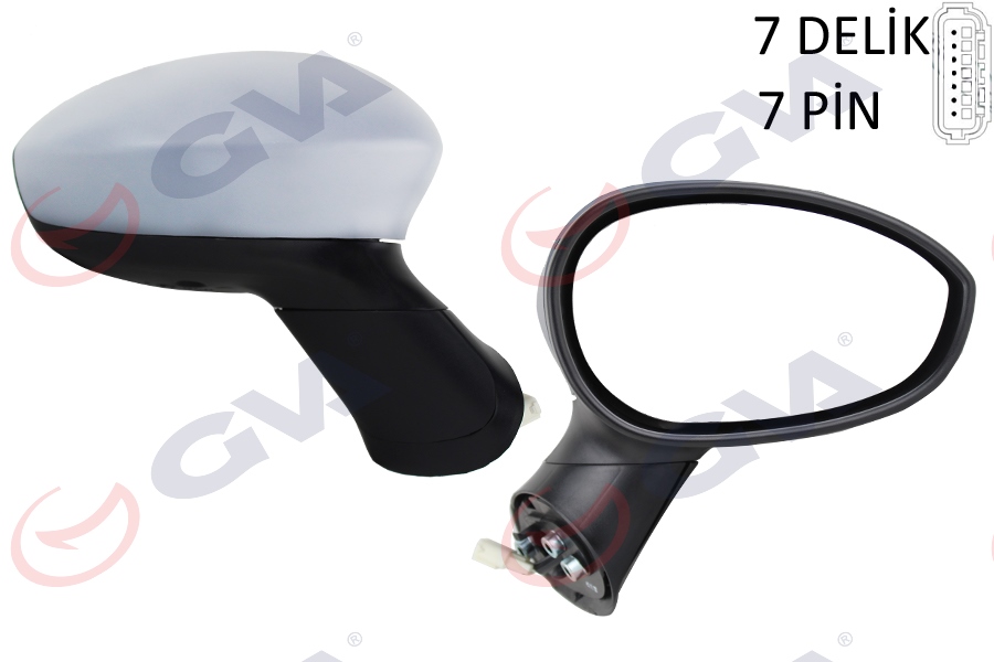 GVA DIŞ DİKİZ AYNASI SAĞ GRANDE PUNTO 06 LINEA 07 ELEKTRİKLİ ISITMALI ASTARLI KONVEKS 7 FİŞ VM-6156EHPSR 735410639-735413381-735410430 OEM: 735410639-735413381-735410430 - GVA 1028241 kodlu oto yedek parça görseli