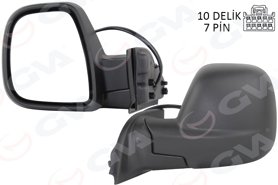GVA DIŞ DİKİZ AYNASI FIAT YENİ DOBLO COMBİ- CARG0 ELEKTRİKLİ DESENLİ REZİSTANSLI OTOMATİK AÇMA KAPAMA SOL 23-  - GVA 1029107 kodlu oto yedek parça görseli