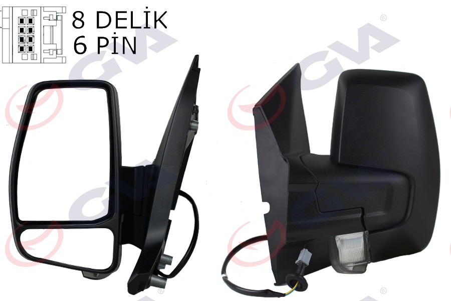 GVA DIŞ DİKİZ AYNASI SOL TRANSİT CUSTOM V362 12 17 ELEKTİRİKLİ ISITMALI SİNYALLİ BK21 17683 BL5JA6-2123229 OEM: BK21 17683 BL5JA6-2123229 - GVA 1032215 kodlu oto yedek parça görseli