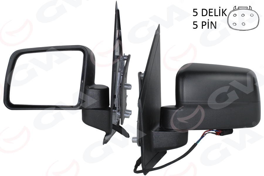 GVA DIŞ DİKİZ AYNASI SOL ELEKTRİKLİ ISITMALI KÖR NOKTALI CONNECT 09 14 OEM: 9T1617683AH-9T1617683AV-5211706 - GVA 1033155 kodlu oto yedek parça görseli