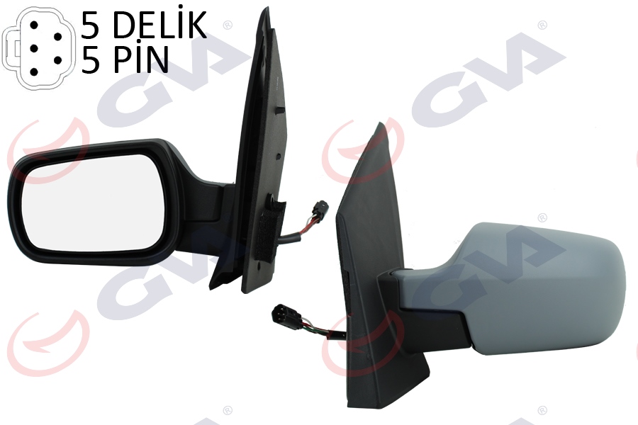 GVA DIŞ DİKİZ AYNASI SOL FIESTA 02> ELEKTRİKLİ ISITMALI ASTARLI KONVEKS 5 FİŞ VM-312EHPL OEM: 2S61-17683-BP-1148205-1222828 - GVA 1037133 kodlu oto yedek parça görseli