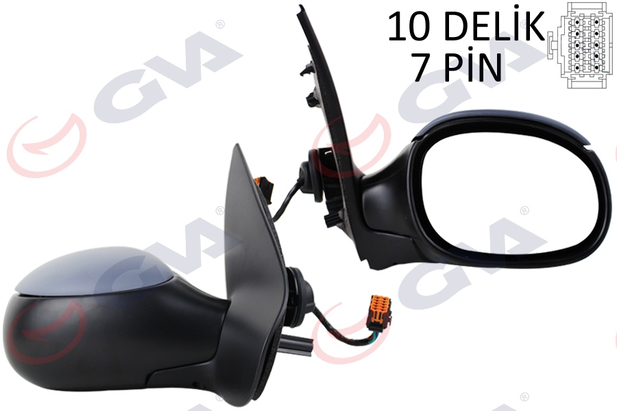GVA DIŞ DİKİZ AYNASI SAĞ 206 04 ELEKTRİKLİ ISITMALI SENSÖRLÜ ASTARLI ASFERKLİ 7 FİŞ VM-208EHPSR 8149.KN-8149.KC-8148.XZ OEM: 8149.KN-8149.KC-8148.XZ - GVA 1043230 kodlu oto yedek parça görseli