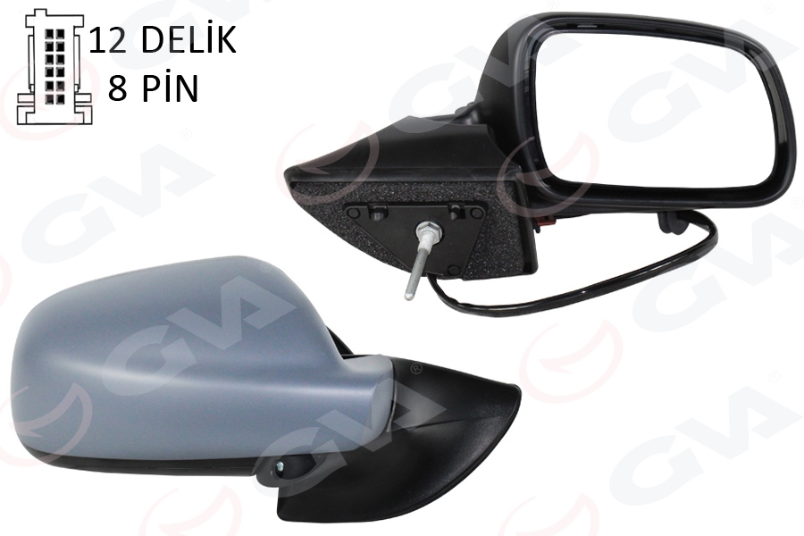 GVA DIŞ DİKİZ AYNASI SAĞ ELEKTRİKLİ ISITMALI KATLANIR ASTARLI SENSÖRLÜ PEUGEOT P407 2004> OEM: 8149.VC - GVA 1043318 kodlu oto yedek parça görseli