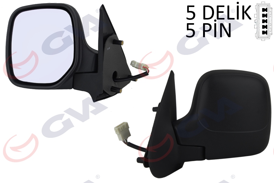 GVA DIŞ DİKİZ AYNASI SOL BERLINGO-PARTNER 97 ELEKTRİKLİ ISITMALI KONVEKS 5 FİŞ VM-118EHL 8148.PL-8148.NZ-8153.HN OEM: 8148.PL-8148.NZ-8153.HN - GVA 1045113 kodlu oto yedek parça görseli