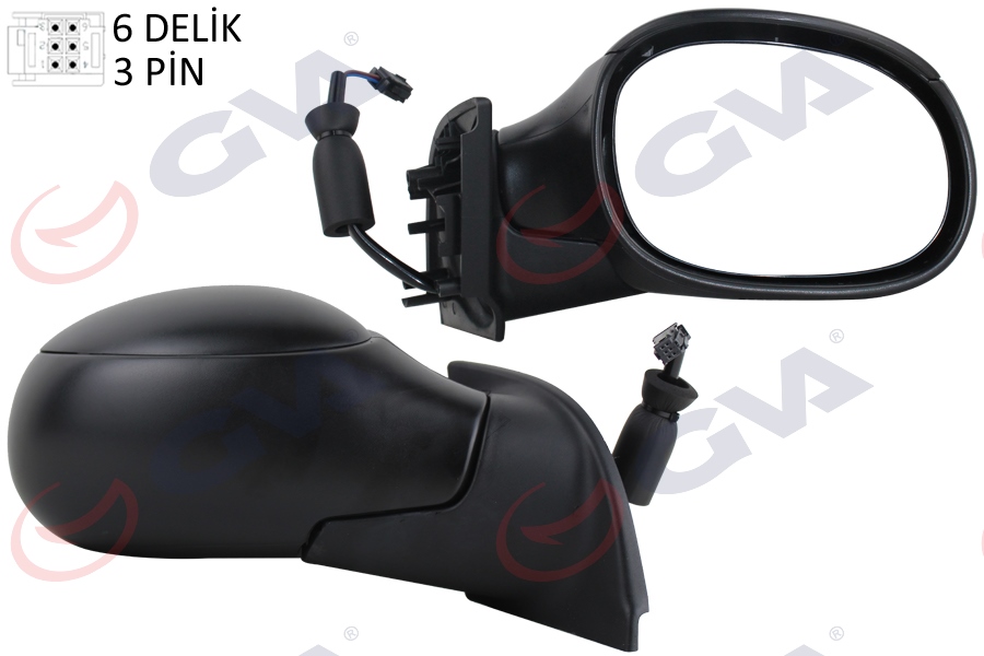 GVA DIŞ DİKİZ AYNASI SAĞ C3 02 ELEKTRİKLİ ISITMALI KONVEKS 3 FİŞ VM-501ER 8149.FK OEM: 8149.FK - GVA 1050230 kodlu oto yedek parça görseli