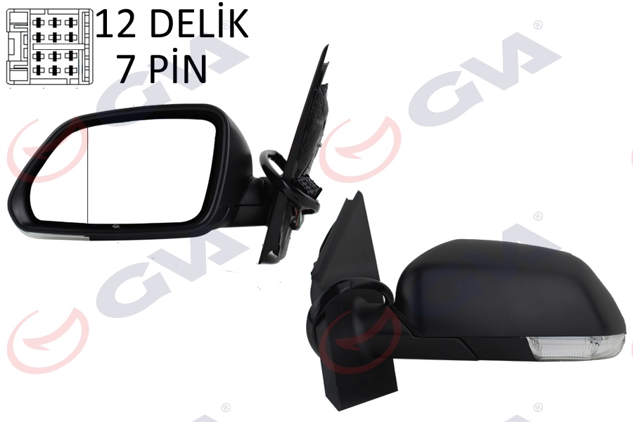 GVA DIŞ DİKİZ AYNASI SOL POLO 05 ELEKTRİKLİ ISITMALI ASFERİK 5 FİŞ VM-377EHAL 6Q1857507P-6Q1857507AD9B9 OEM: 6Q1857507P-6Q1857507AD9B9 - GVA 1075446 kodlu oto yedek parça görseli