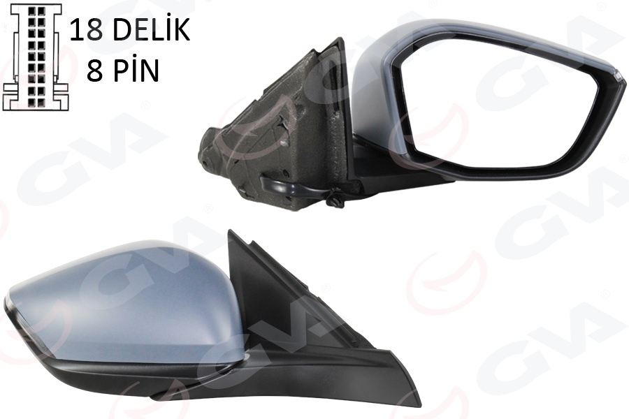 GVA DIŞ DİKİZ AYNASI SAĞ OPEL ASTRA L 22> PEUGEOT P308 22> MANUEL KATLANIR OEM: 984605009V - GVA 1090108 kodlu oto yedek parça görseli