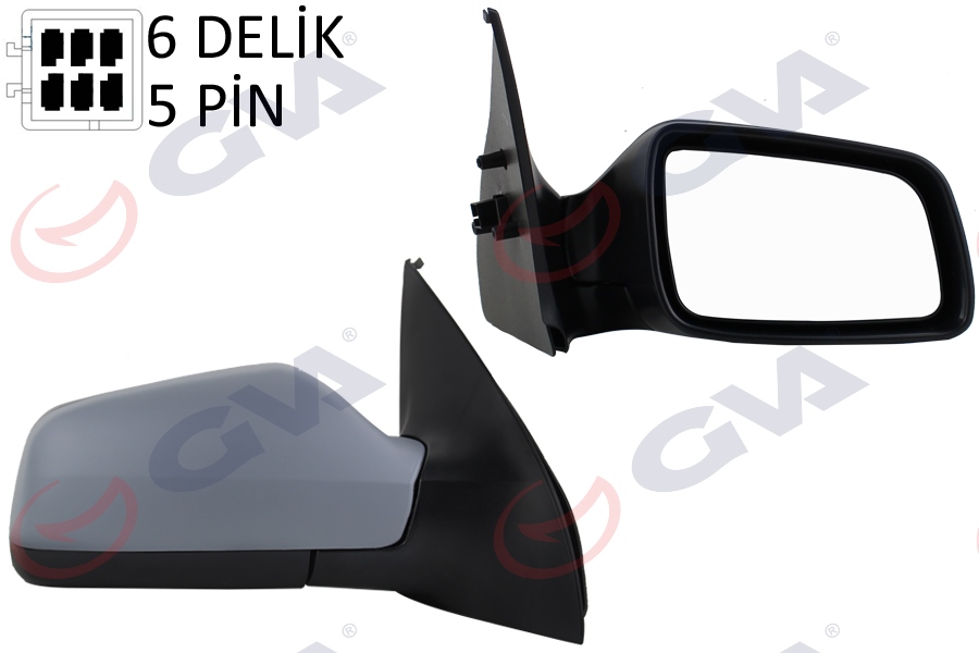 GVA DIŞ DİKİZ AYNASI SAĞ ASTRA G 98 ELEKTRİKLİ ISITMALI ASTARLI KONVEKS 5 FİŞ VM-168EHPR OEM: 6428081-9142146 - GVA 1090115 kodlu oto yedek parça görseli
