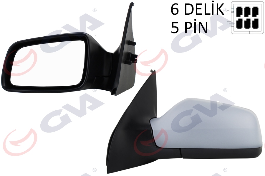 GVA DIŞ DİKİZ AYNASI SOL ASTRA G 98 ELEKTRİKLİ ISITMALI ASTARLI ASFERİK 5 FİŞ VM-168EHPAL OEM: 6428080-9142145 - GVA 1090116 kodlu oto yedek parça görseli
