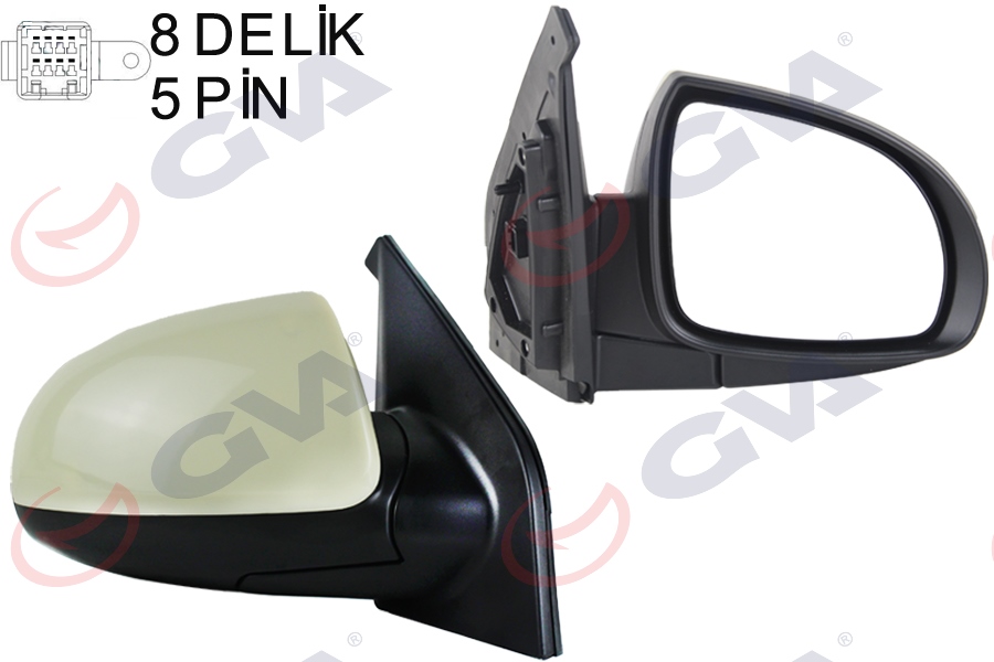 GVA DIŞ DİKİZ AYNASI SAĞ PICANTO 06 ELEKTRİKLİ ISITMALI ASTARLI KONVEKS VM-753EHPR 8762007198 OEM: 8762007198 - GVA 1091921 kodlu oto yedek parça görseli