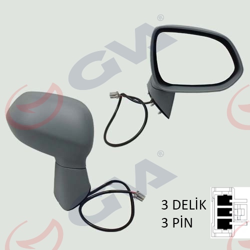 GVA DIŞ DİKİZ AYNASI SAĞ JAZZ 04 ELEKTRİKLİ ISITMALI ASTARLI KONVEKS - GVA 1092110 kodlu oto yedek parça görseli