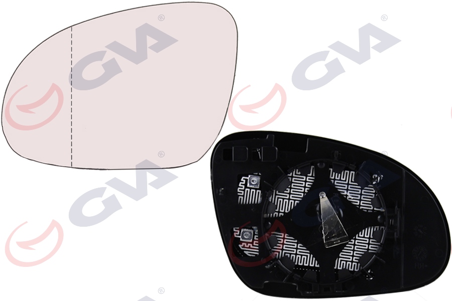 GVA AYNA CAMI SOL GOLF V-JETTA-PASSAT 04 ISITMALI ASFERİK VM-197AGHL OEM: 1K0857521K-5M0857521C-5M0857521C - GVA 1175022 kodlu oto yedek parça görseli