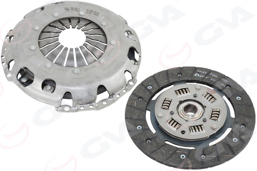 GVA DEBRİYAJ SETİ BASKI DİSK MEGANE II 02> SCENIC II 02> CLIO III 05> MODUS 04> MEGANE III 08> KANGOO 08> 1.4 K4J 1.6 K4M K4M.8.00-K4J 780-MEK OEM: 302050901R-7701474519-7701476973 - GVA 1614011 kodlu oto yedek parça görseli