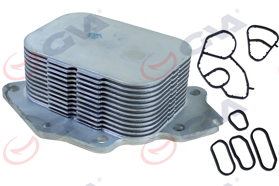 GVA YAĞ SOĞUTUCU P206-P307-BIPPER-NEMO-SAXO II EŞANJÖR VOLVO S40 1.6D S60 D2 S80 1.6D V40 V50 V70 SUZUKI SX4 1.6DDIS FORD FIESTA CMAX FUSION OEM: 1103.K2 - GVA 4243002 kodlu oto yedek parça görseli